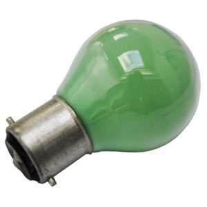 AMPOULE SPHÉRIQUE INCANDESCENTE B22 15W VERTE